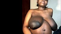 Feeling So Aroused Showing My Huge Black Boobs to Strangers While Pregnant