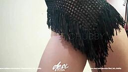 check out this indian desi dance teasing with big boobs and hairy pussy 😏