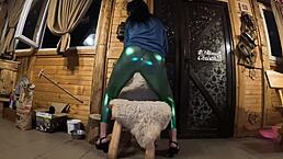 She experienced intense orgasms from the sybian machine and vibrator toys.