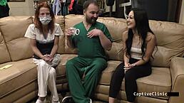 corporate slaves scene with nurse blaire celeste giving pov treatment to patient in hospital 😏