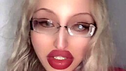 4 40 Huge Russian Fetish With Glasses And Lipstick