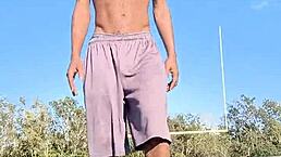 brunette mature homemade solo workout with skinny athletic body teasing her sexy pussy