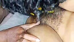 Licking hot desi bhabhi's hairy wet pussy 😍👅💦