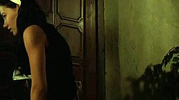 two hot horny lesbian slaves kissing and orgasming together all bound up by mistress