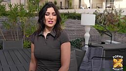 Brunette amateur slut with big natural tits feels intense passion in european mmf threesome with french milf beauty. She gets lifted by two guys in lingerie sex.