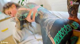 I stretch my tattooed ass gaping for sloppy ATM finish