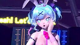 Hatsune Miku dances nude in bunny costume for Project Diva mod!