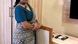 Bhabhi ji in new flat gifts neighbor devar ji with first time xxx action in hindi audio. Close-up creampie in bedroom with moaning housewife.