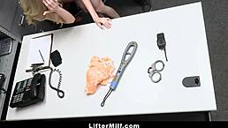 Male Officer and Milf Coworker Punish Teen Shoplifter