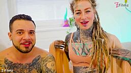 I stretch my tattooed ass gaping for sloppy ATM finish