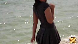 Brunette amateur slut with big natural tits feels intense passion in european mmf threesome with french milf beauty. She gets lifted by two guys in lingerie sex.