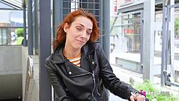 veronica's first porn! redhead milf mommy rough cowgirl surprise 😈🍑