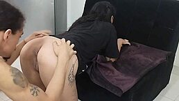 Stepsister Catches Me in Sexy Dress No Panties Fucks Hard Cums in Mouth POV Russian