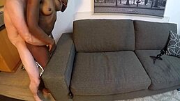 Cinnamon Baileyy, show us how you handle deepthroat and squirting in this casting interview with skinny ebony slut sucking cock.