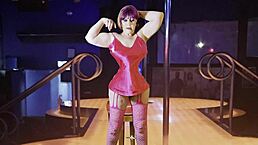 Watch this pretty granny in pink lingerie devour that fat cock like a pro!