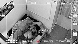 Camera Escondida Real Flagra Casal Fudendo Muito No Airbnb With Blonde Latina Wife.