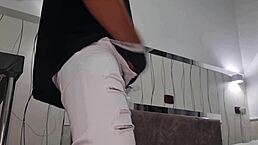 hot solo anal fingering ends in huge cumshot with steamy moans