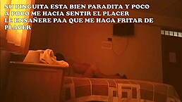 Submissive wife gets shared with young lover in handcuffs while husband watches spitting action.