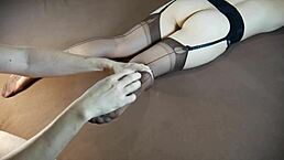 stockinged milf soles massage