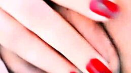 milla santiago young girl touches herself softly alone