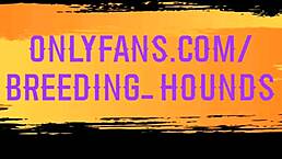 hairy tattooed guy strokes his cock deep in the forest woods