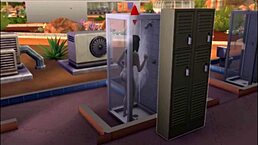 raven works out gym comic nerd tits tattoo public tease?