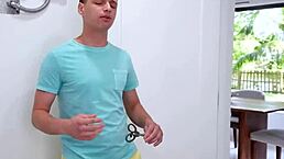 stepmom gets stuck then railed doggystyle by horny stepson