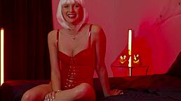 halloween black demon leo santos pounds witch stacy cruz outdoors