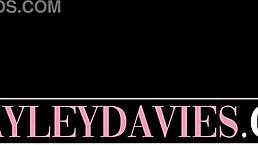 hayley davies tattoos brunette busty aussie strapon fucks best friend's big ass pussy