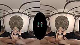 VrHush Blonde Kay Carter Rides Sex Swing Cowgirl