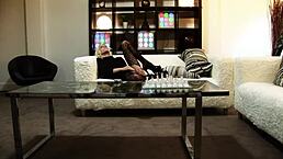 harmony hex's milf pussy sore from anal pounding in fishnets, tits cummed after gaping??