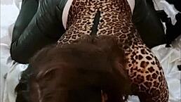 french milf in red satin bodysuit heels rims deepthroats doggystyle pov