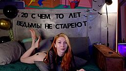 cute small tits babe strips and vibes to orgasm