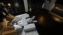 Roblox bunny femboy rides cock in sexy rhythm