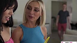 Teen Stepsis Chloe Temple Latina Bianca Bangs Double Blowjob Stepbro