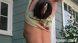 Curvy LATINA MILF Tru Kait NAKED in GARDEN for Outdoor SOLO Show