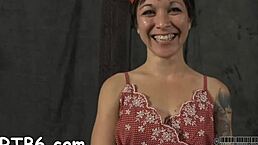 Babe's Sweet Nipples Get Painful Cock Sucking Brutal