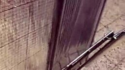 Pissing And Wanking Cock In Diy Shop Public