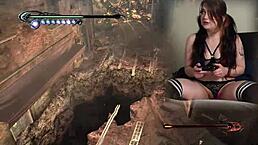 Sexy bimbo gamer vibes lovense during bayonetta episode 5 playthrough