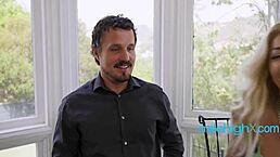 Shy hotwife in lingerie shares tips with new bull on riding cowgirl