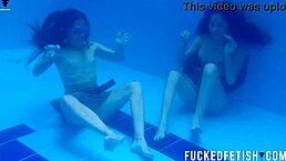 yessica bunny helen star horny latina duo wet pool lesbian play