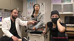 stacy shepard's shaved pussy toes tickled backstage