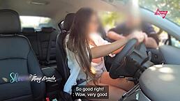 me going naughty no panties begging stranger for outdoor help 😏