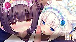 Nekopara Vol 1 Tempts With Maid Threesome And Steamy Cumshots