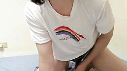 tingxuan in black stockings barefoot, my shemale cock craves your mouth