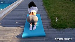 my husband's friend spanks my ass till i squirt huge from dirty cheating fuck