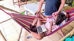 Flow's Juicy Pussy Lips Drip On Balcony Caught Masturbating