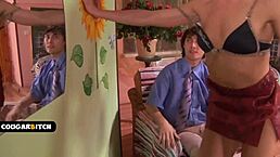 whoa, this cock-hungry wife takes a pounding from that young stud!