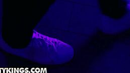 risky gets cornered on couch for halloween threesome anna claire clouds sisi rose suck ride bbc