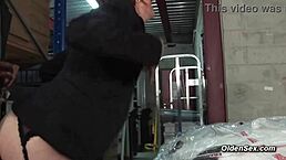 that french milf boss in stockings took my monster cock at work